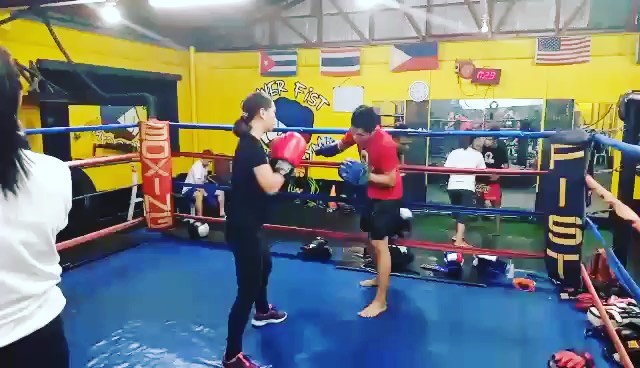 Sparring session at Power Fist Boxing Gym